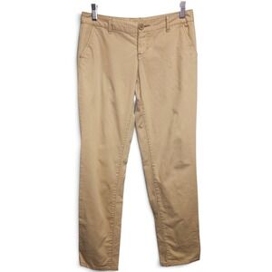 Mossimo Chino Pants Womens Size 5 Tan Khaki Good Slim Fit 6 Stretch AF0M0031